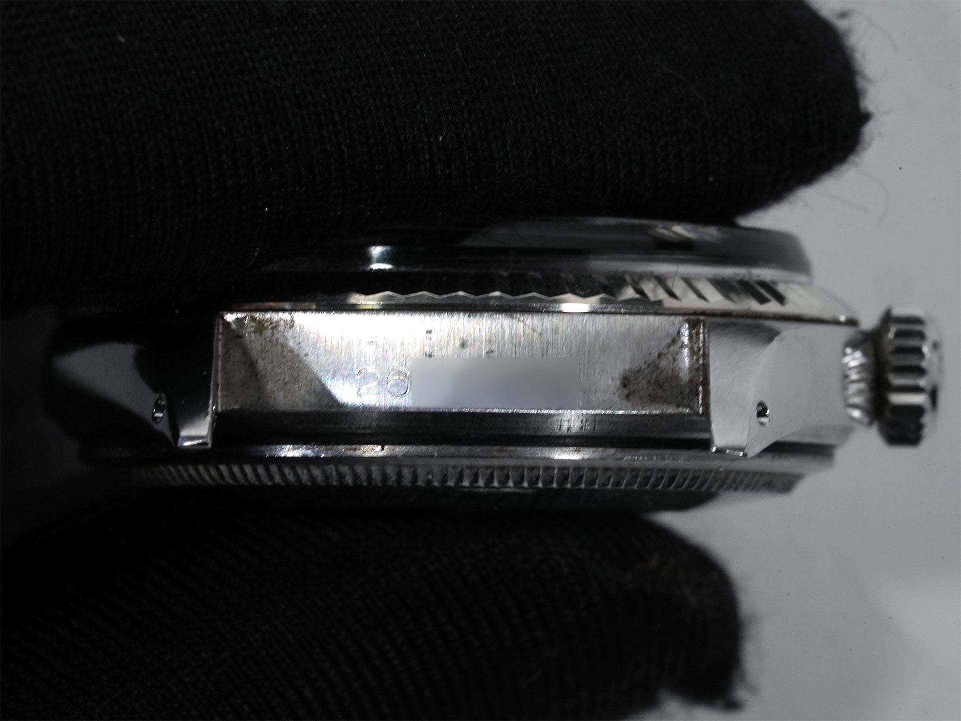 ロレックス デイトジャスト Ref.1601 ステンレススチール/ホワイトゴールド ブラックミラー文字盤 中古 t2ros4b3