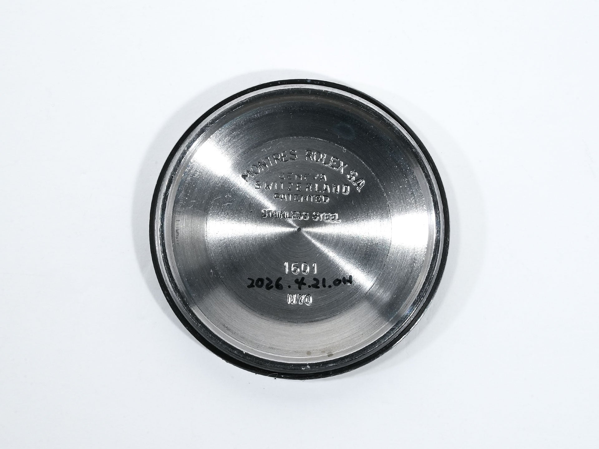 ロレックス デイトジャスト Ref.1601 ステンレススチール/ホワイトゴールド ブラックミラー文字盤 中古 t2ros4b3