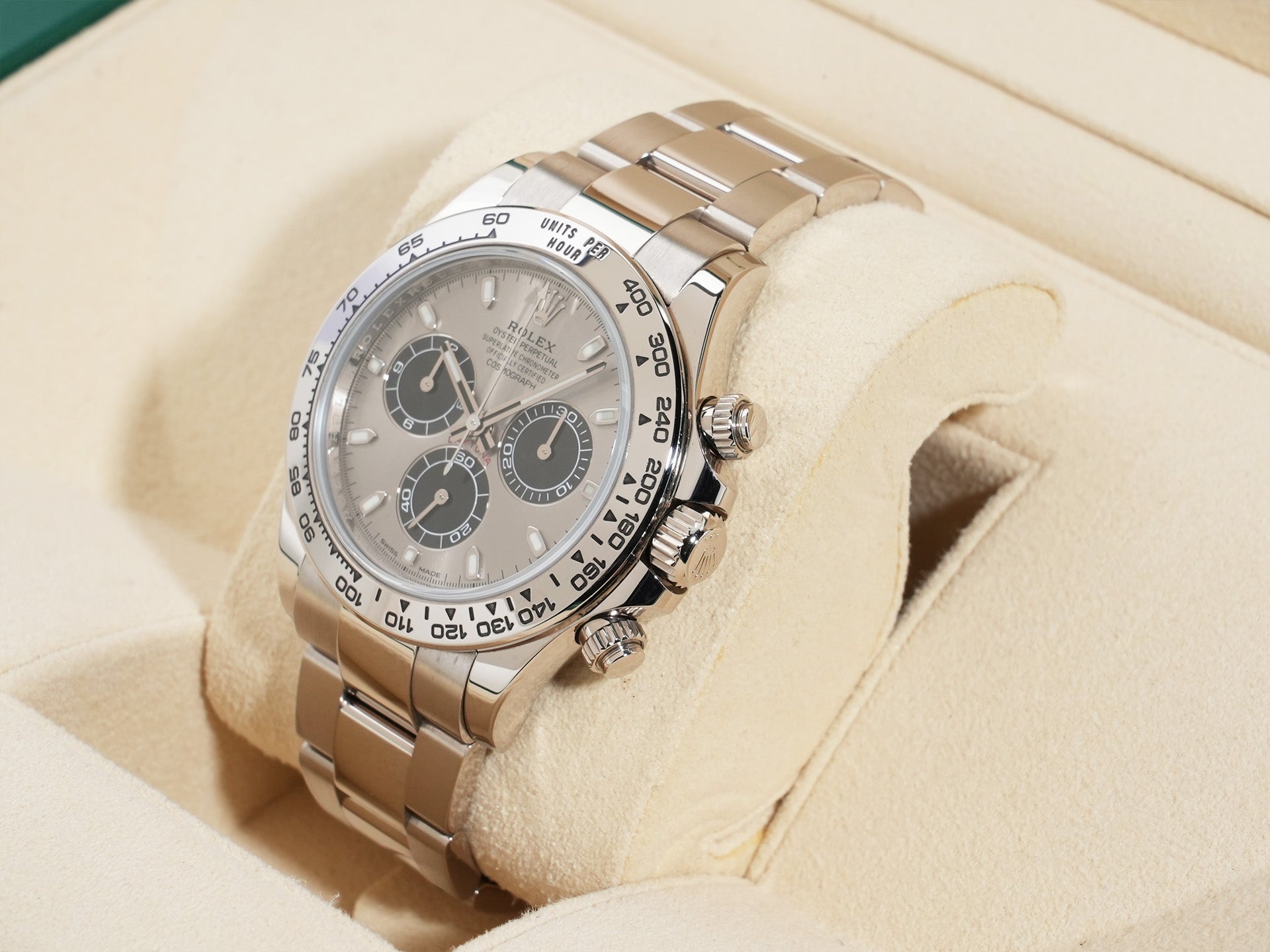 Rolex Daytona Ref. 116509 White Gold Steel x Black Dial Used z7gnu9ju