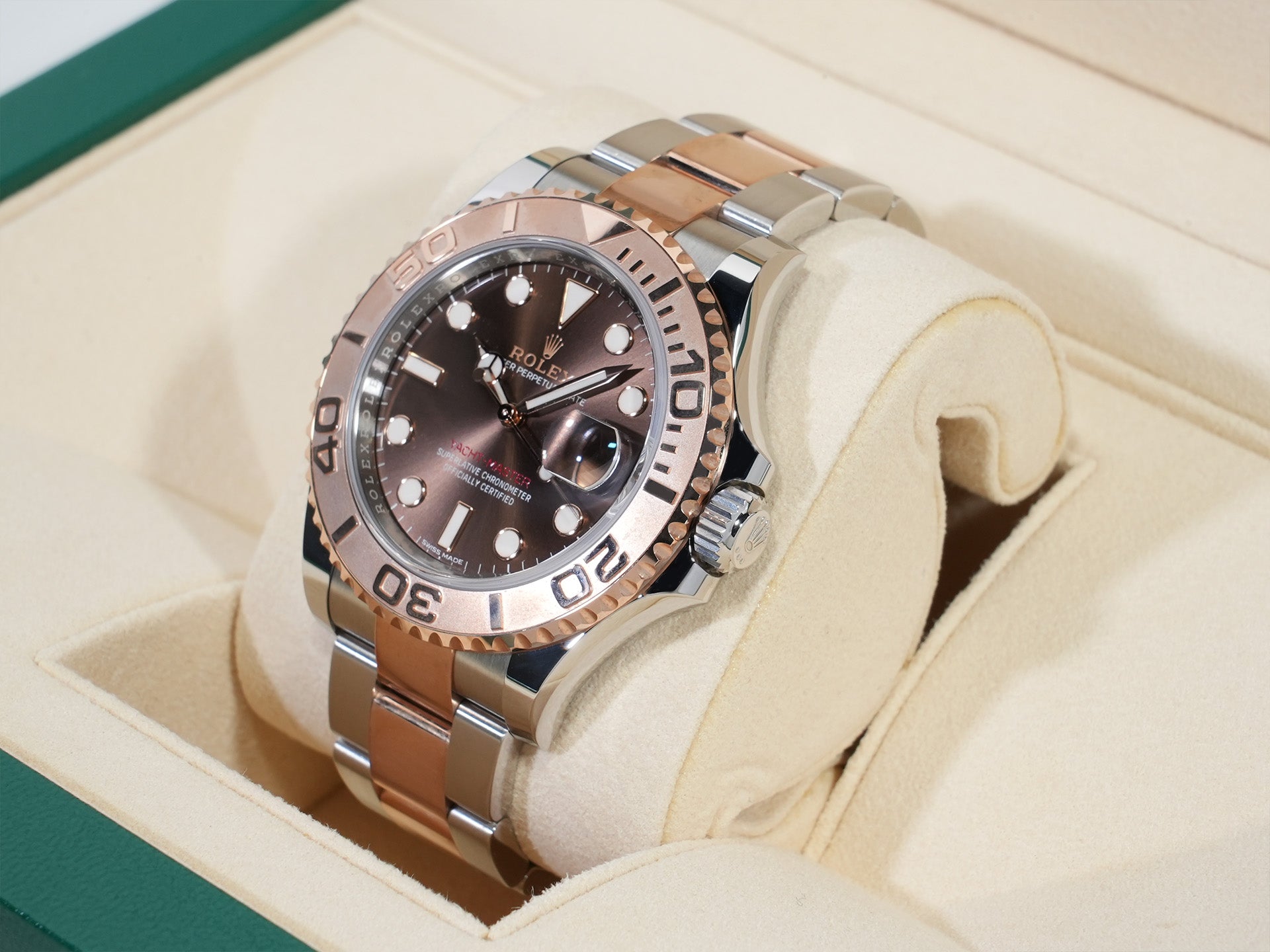 ROLEX Yacht-Master 40 Ref.116621 Stainless Steel/Everose Gold Chocolate Dial Unused vs9ggigb