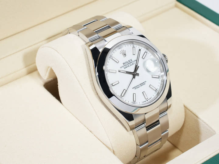 Rolex Datejust 41 Ref. 126300 Stainless Steel White Dial Oyster Bracelet Unused vicxq3un