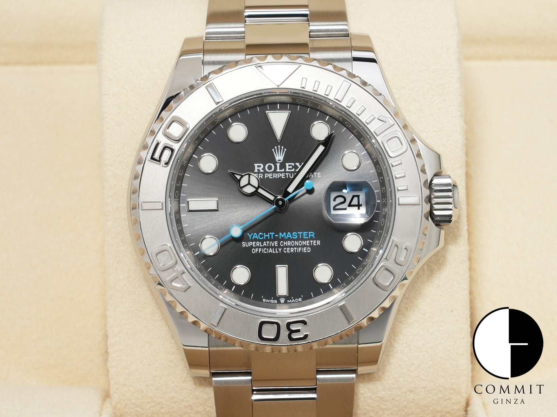 ロレックス ヨットマスター40 Ref.126622 ステンレススチール/プラチナ スレート文字盤 美品 n7nwy6fm