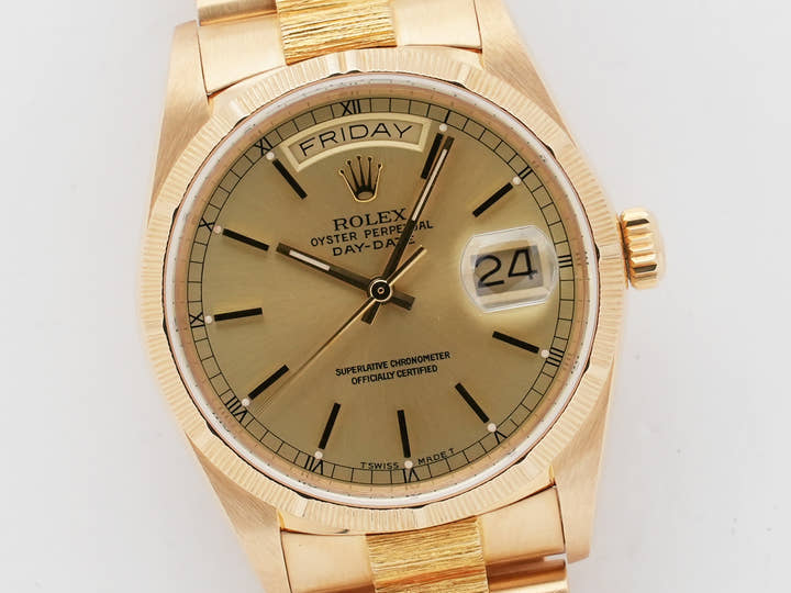 ROLEX Day-Date Ref.18078 Yellow Gold Champagne Dial Used mx2ctwye