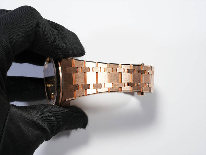 Audemars Piguet Royal Oak Ref.15450OR.OO.1256OR.01 Pink Gold Gray Dial Excellent Used yhxpf3qu