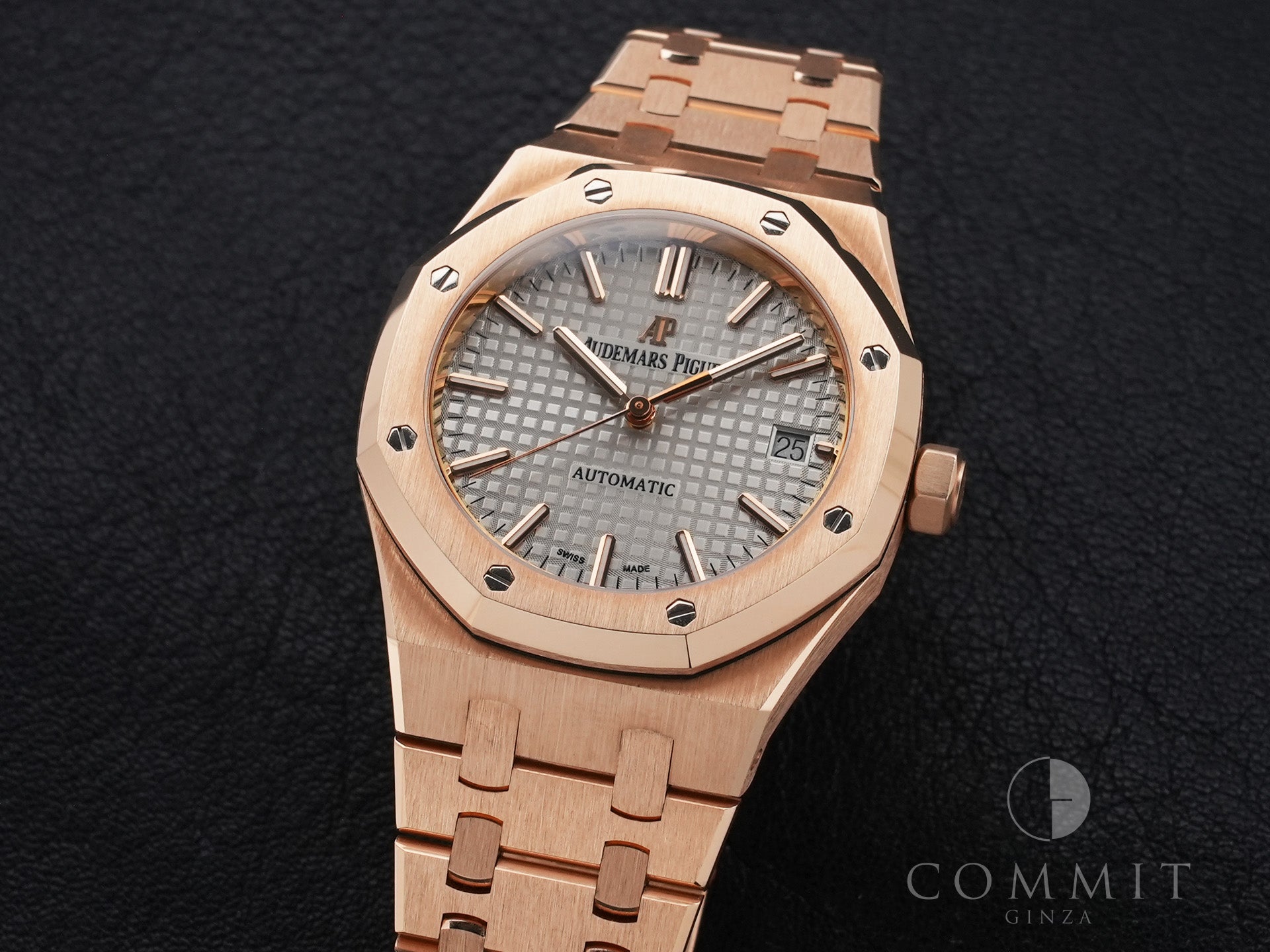 Audemars Piguet Royal Oak Ref.15450OR.OO.1256OR.01 Pink Gold Gray Dial Excellent Used yhxpf3qu
