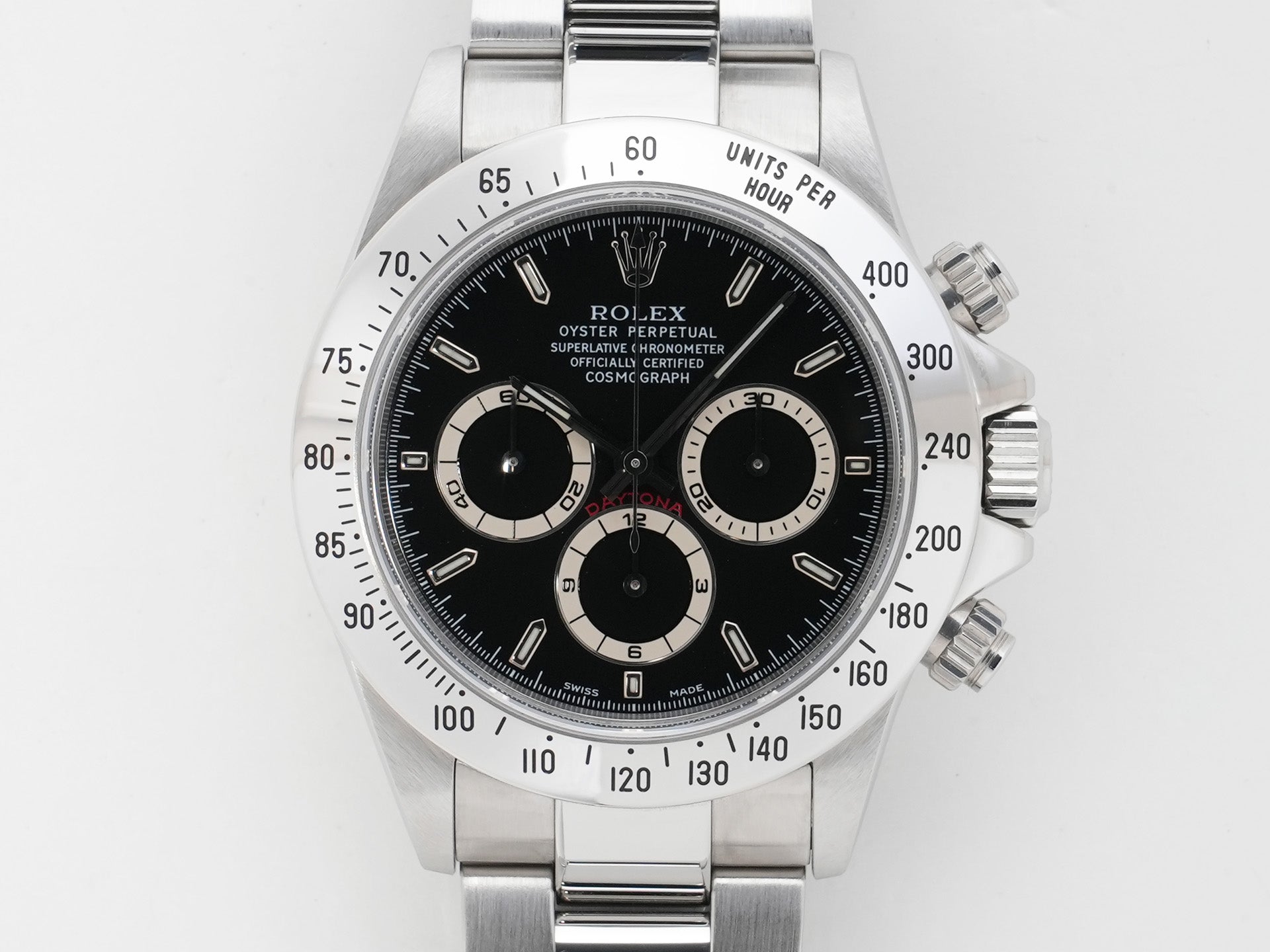 ROLEX Daytona El Primero Ref.16520 Stainless Steel Black Dial Excellent Condition 4bb724z4