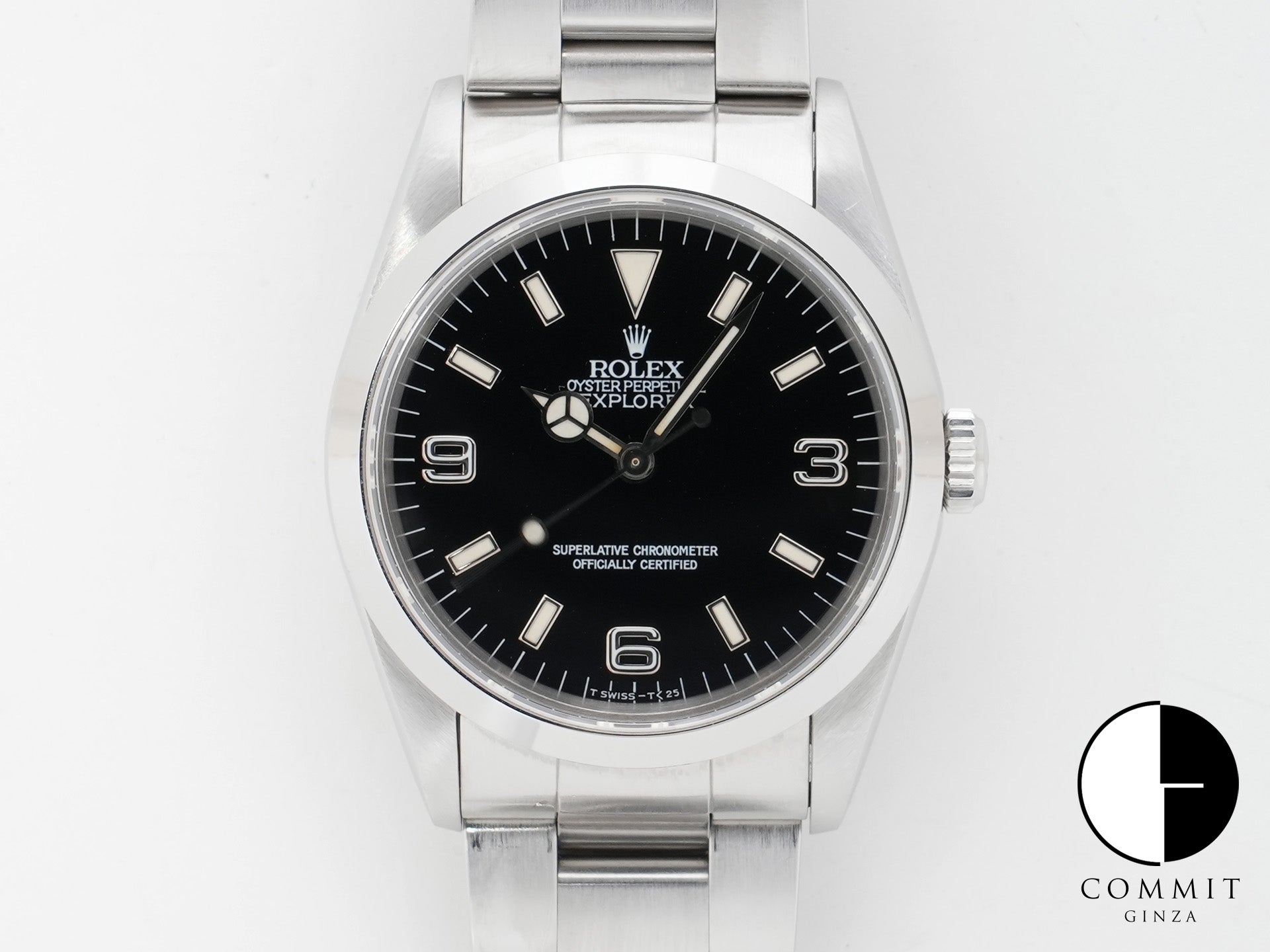 ロレックス エクスプローラーI Ref.14270 ステンレススチール ブラック文字盤 オイスターブレスレット 中古 spoqv3wv