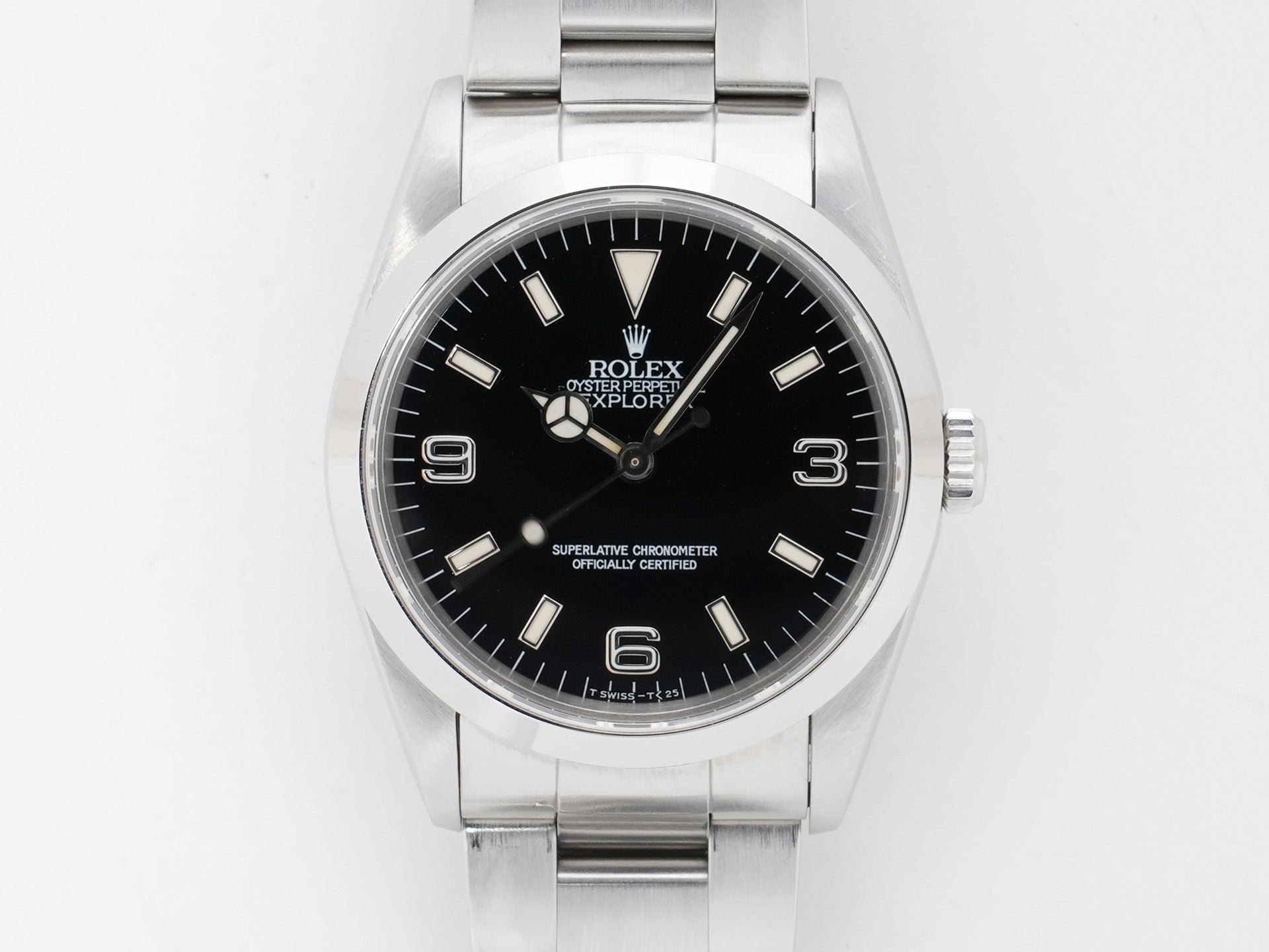 ロレックス エクスプローラーI Ref.14270 ステンレススチール ブラック文字盤 オイスターブレスレット 中古 spoqv3wv