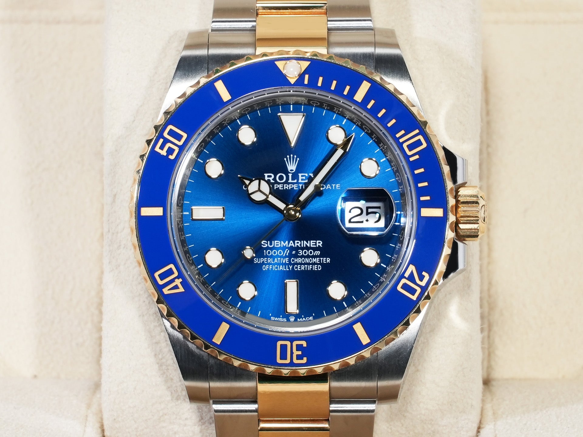 ロレックス サブマリーナー デイト Ref.126613LB ステンレススチール/イエローゴールド ブルー文字盤 中古 sxynj695