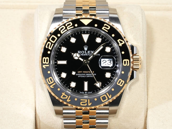 Rolex GMT-Master II Ref.126713GRNR Stainless Steel/Yellow Gold Black Dial Jubilee Bracelet Unused mmjzd83h
