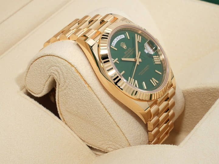ROLEX Day-Date 40 Ref.228238 Yellow Gold Green Dial Unused ntcwtkmp