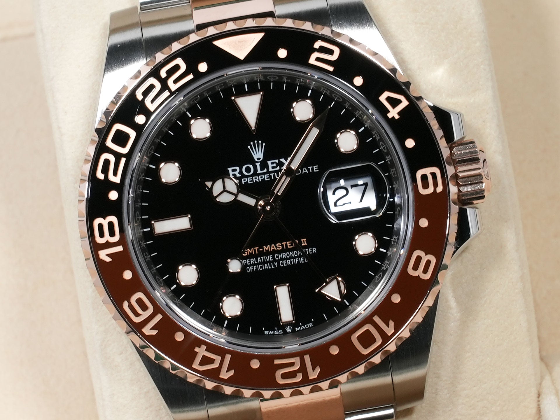 Rolex GMT-Master II Ref. 126711CHNR Stainless Steel/Everose Gold Black Dial Oyster Bracelet Excellent Condition 5s5x8o9b
