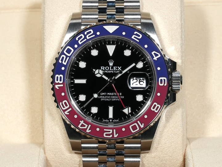 Rolex GMT-Master II Ref. 126710BLRO Stainless Steel Black Dial Jubilee Bracelet Used pewbu45p