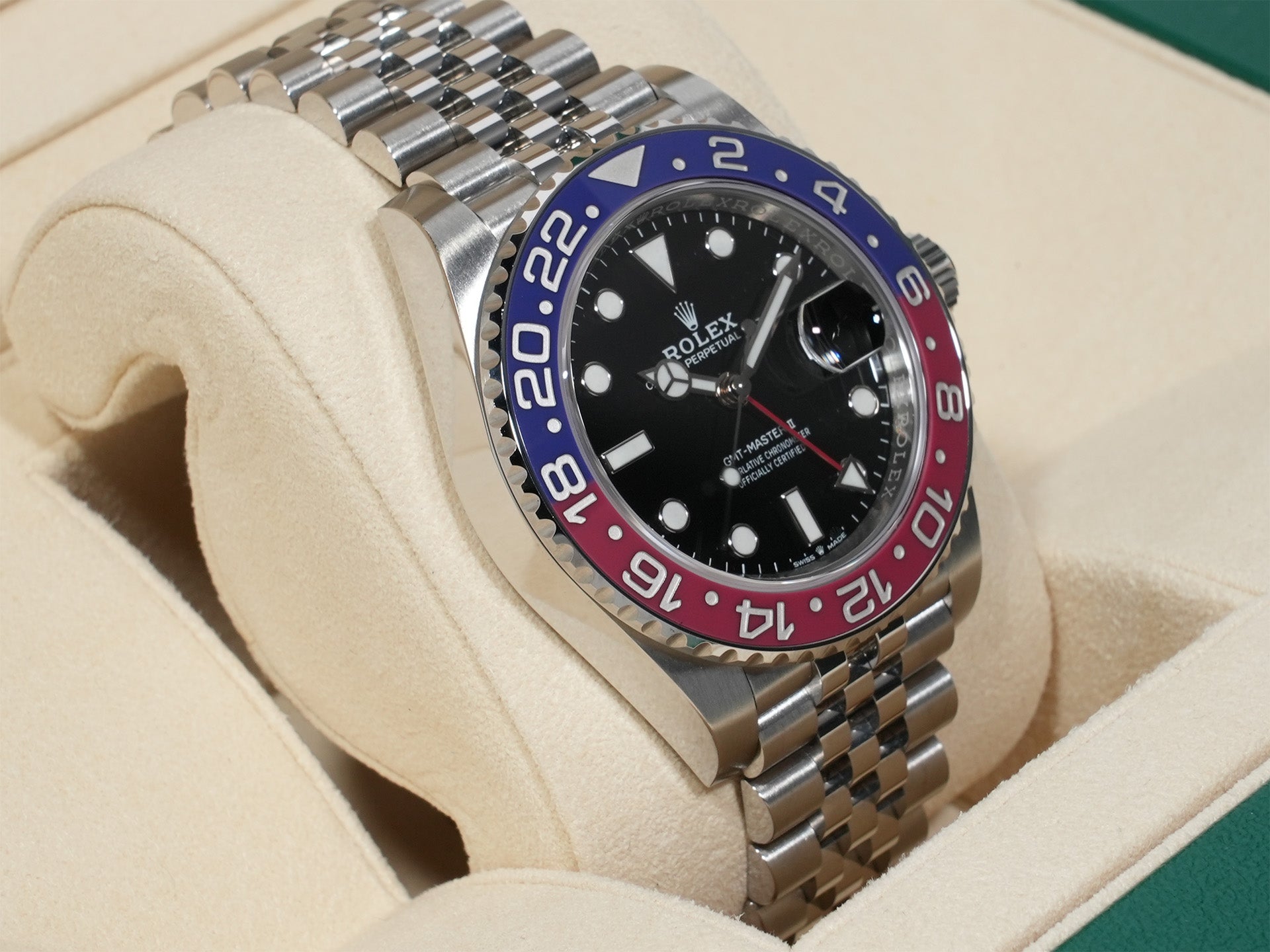 Rolex GMT-Master II Ref. 126710BLRO Stainless Steel Black Dial Jubilee Bracelet Used pewbu45p