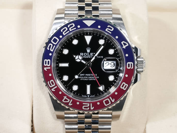 Rolex GMT-Master II Ref. 126710BLRO Stainless Steel Black Dial Jubilee Bracelet Used eekvujfa