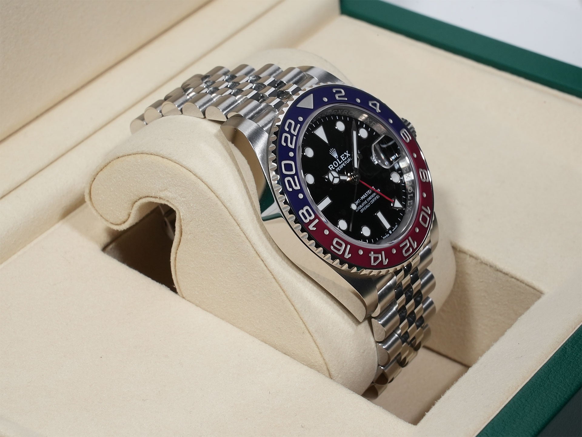 Rolex GMT-Master II Ref. 126710BLRO Stainless Steel Black Dial Jubilee Bracelet Used eekvujfa