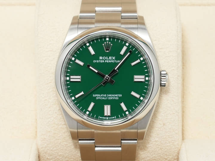 Rolex Oyster Perpetual 36 Ref. 126000 Stainless Steel Green Dial Used - Excellent xgutjnuk