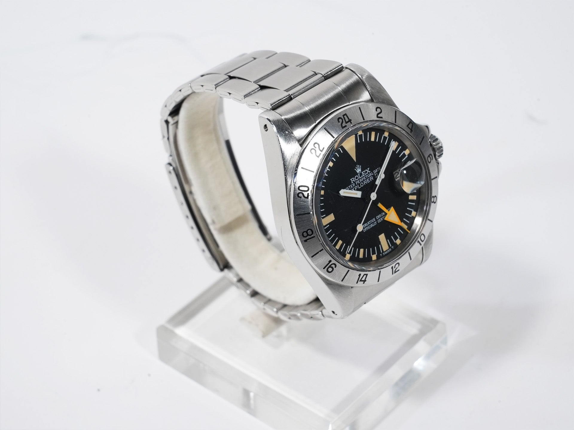 ロレックス エクスプローラーII Ref.1655 ステンレススチール ブラック文字盤 オイスターブレスレット 中古 d6ff8iig