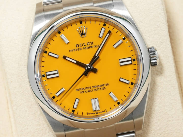 ロレックス オイスターパーペチュアル36 Ref.126000 ステンレススチール イエロー文字盤 中古 ykcbwidt