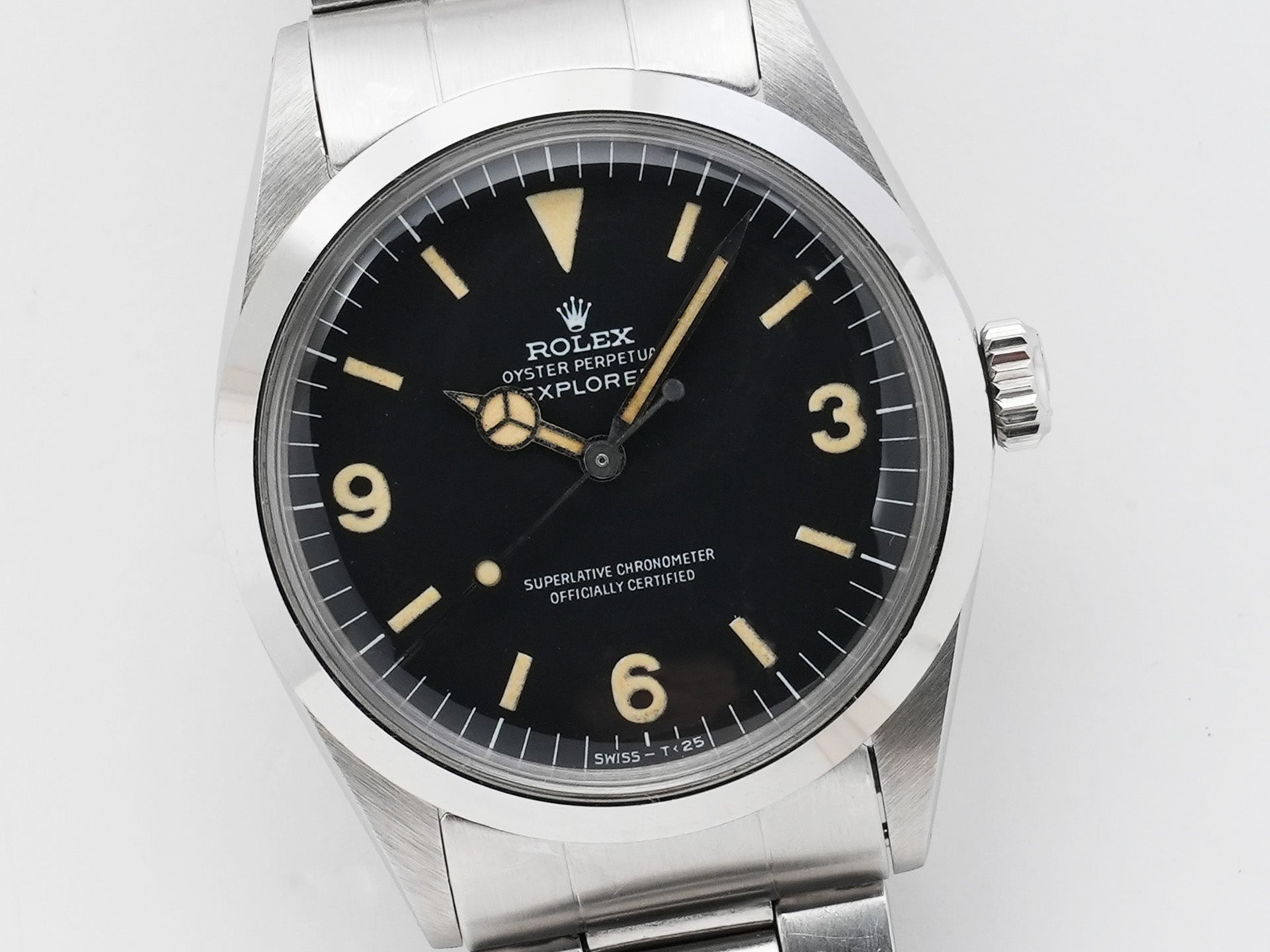 ロレックス エクスプローラーI Ref.1016 ステンレススチール ブラック文字盤 中古 abtr5hfh