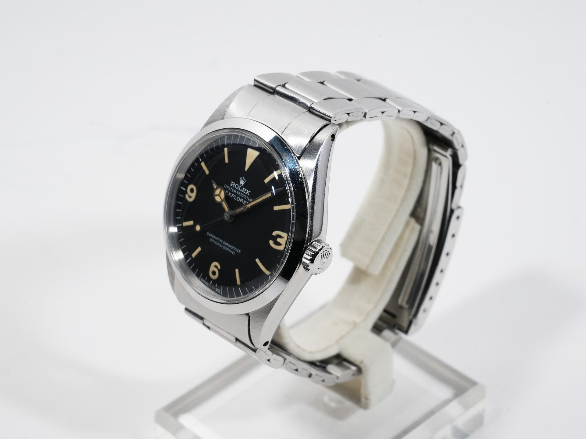 ロレックス エクスプローラーI Ref.1016 ステンレススチール ブラック文字盤 中古 abtr5hfh