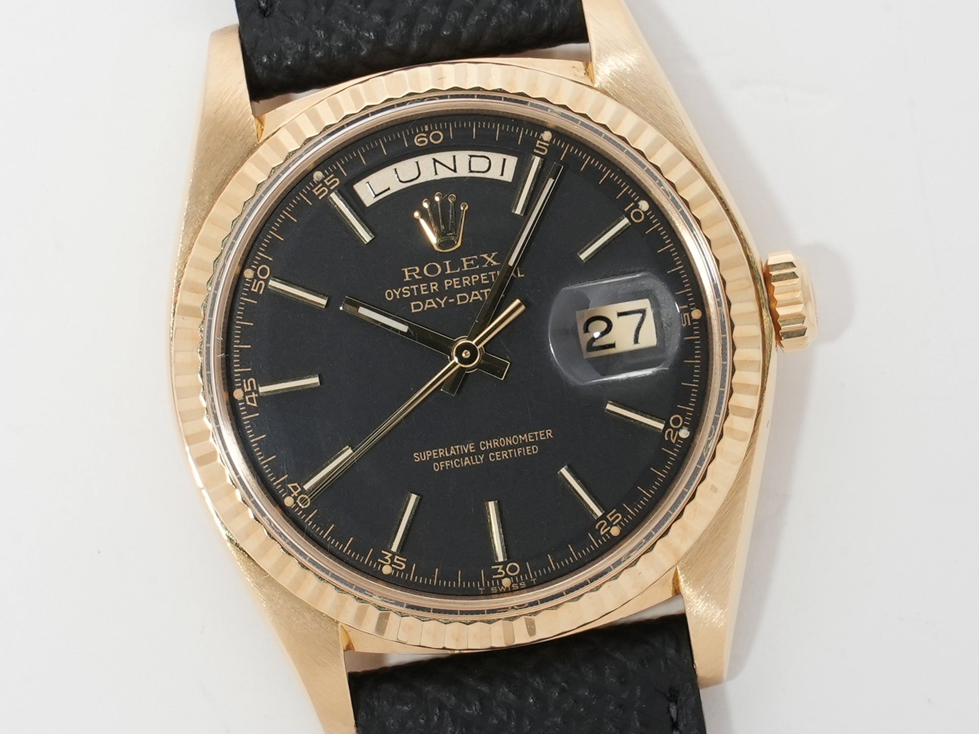 ロレックス デイデイト36 Ref.1803 イエローゴールド ブラック文字盤 中古 ir8h2xmd