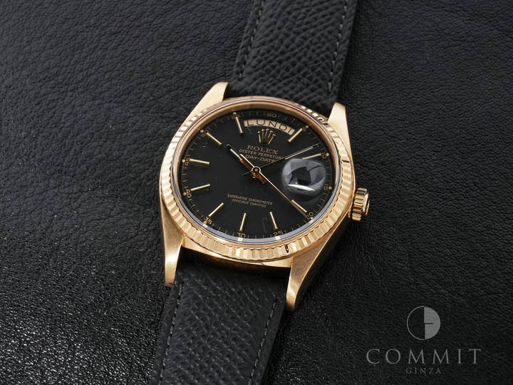 Rolex Day-Date 36 Ref. 1803 Yellow Gold Black Dial Used ir8h2xmd
