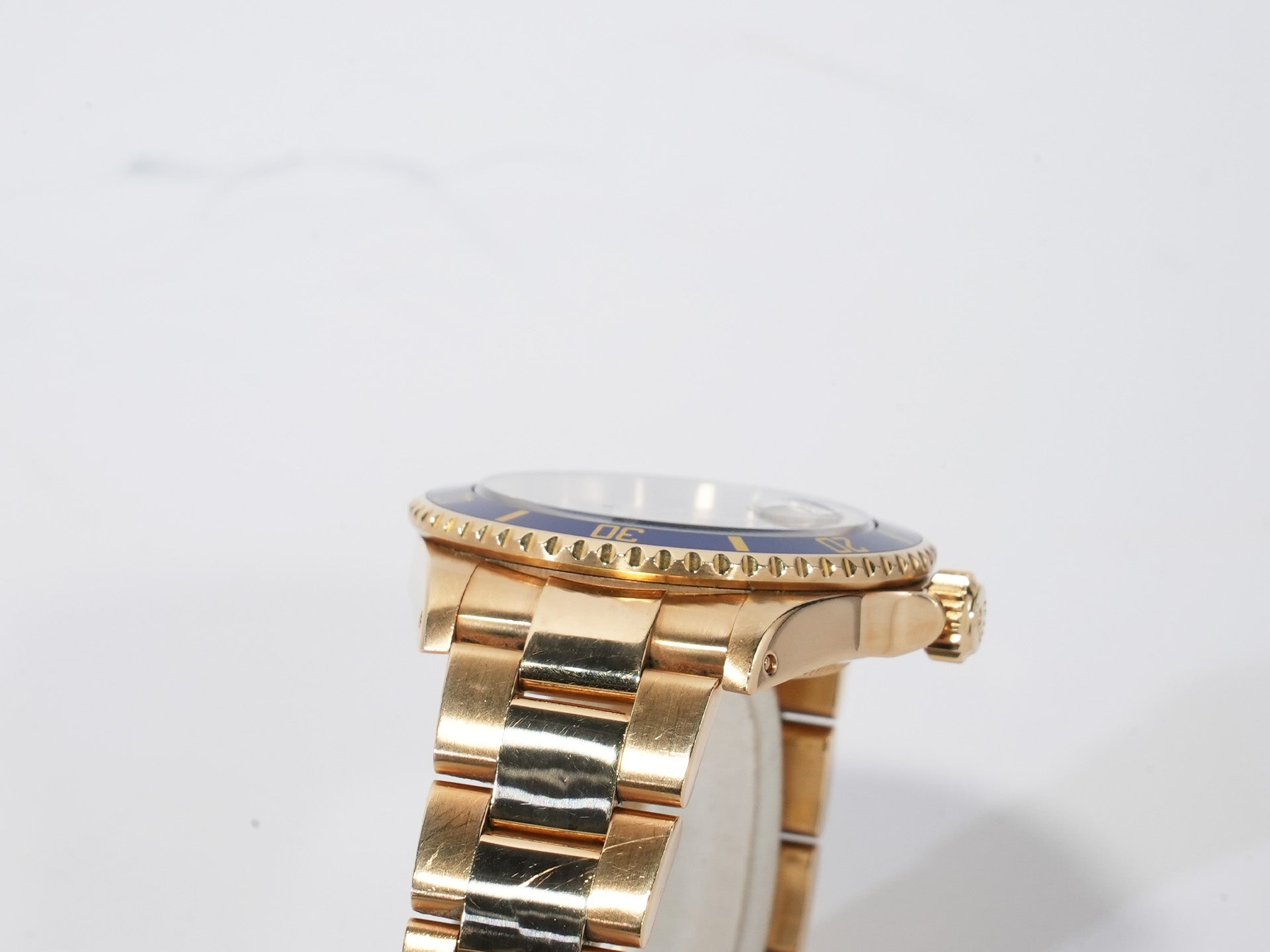 ロレックス サブマリーナー デイト Ref.16618 イエローゴールド ブルー文字盤 中古 cqu37xeq