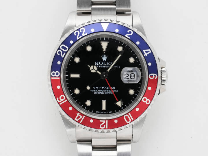 Rolex GMT-Master Ref. 16700 Stainless Steel Black Dial Oyster Bracelet Pre-owned oupui5hz