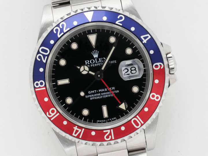 Rolex GMT-Master Ref. 16700 Stainless Steel Black Dial Oyster Bracelet Pre-owned oupui5hz