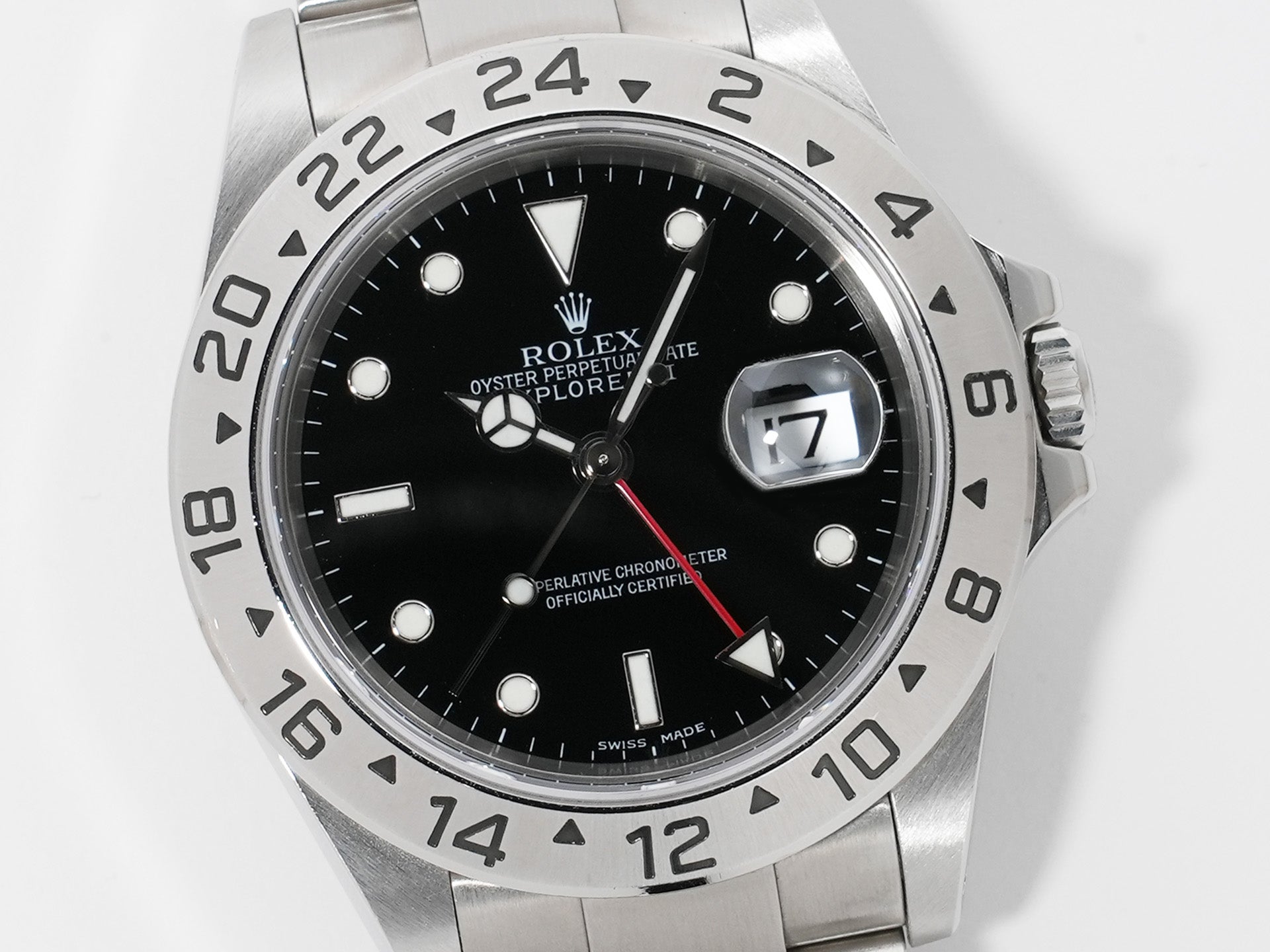 Rolex Explorer II Ref. 16570 Stainless Steel Black Dial Oyster Bracelet Used kegechg7