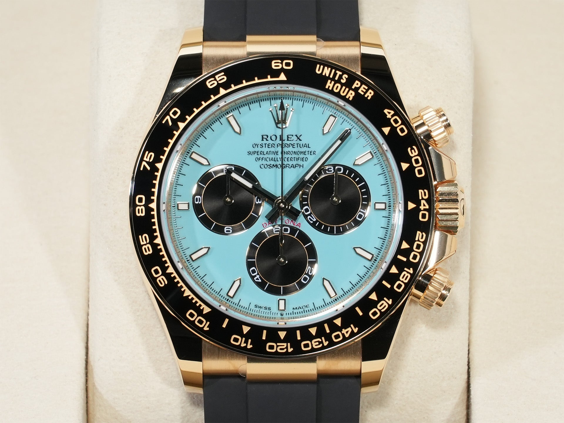 ロレックス デイトナ Ref.126518LN イエローゴールド ターコイズブルー文字盤 未使用 zv9xwtrz