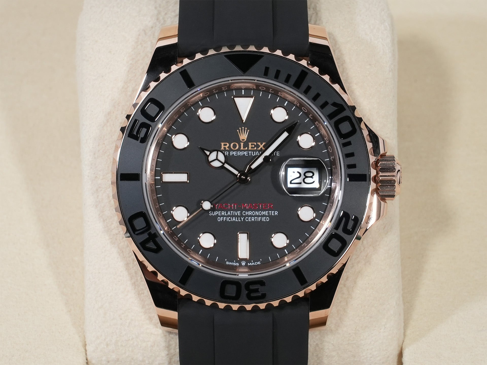 ロレックス ヨットマスター40 Ref.126655 エバーローズゴールド ブラック文字盤 未使用 yskrsf4u