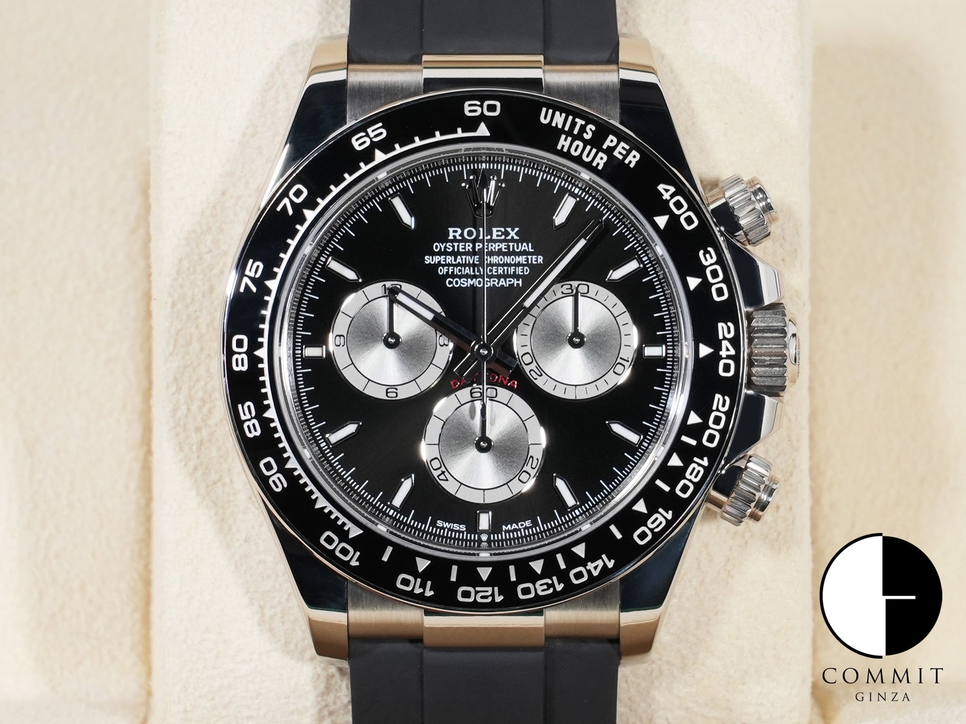 ロレックス デイトナ Ref.126519LN ホワイトゴールド ブライトブラックxスチール文字盤 美中古 ckizf788