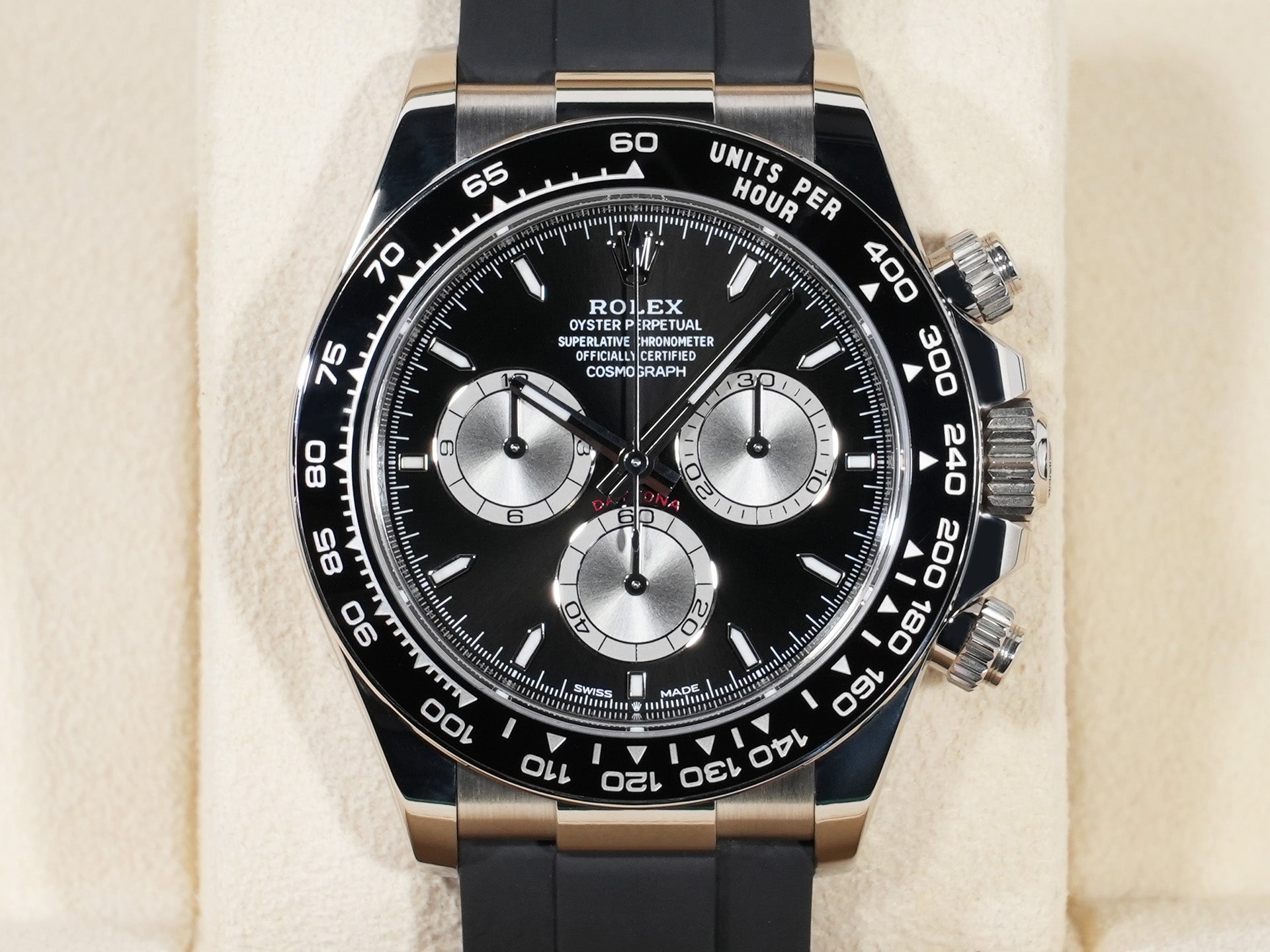 ロレックス デイトナ Ref.126519LN ホワイトゴールド ブライトブラックxスチール文字盤 美中古 ckizf788