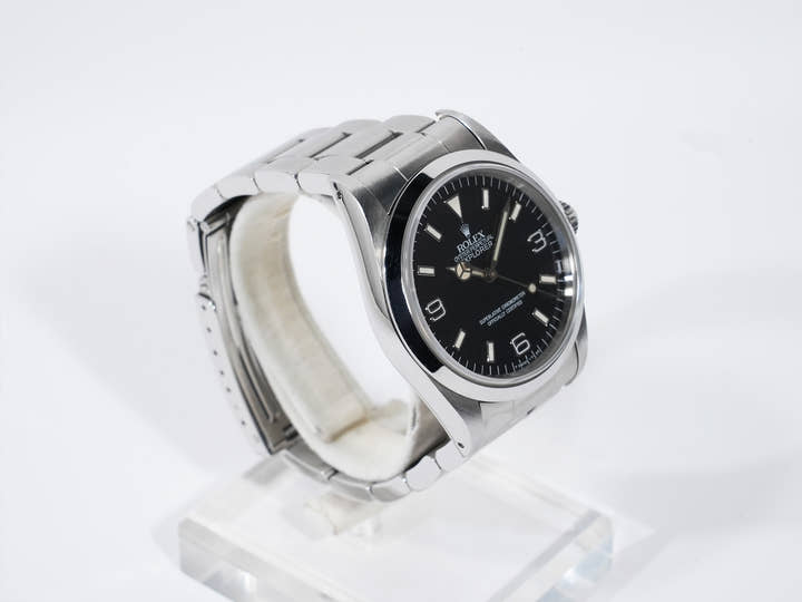 ロレックス エクスプローラーI Ref.14270 ステンレススチール ブラック文字盤 オイスターブレスレット 中古 3nu32tcz