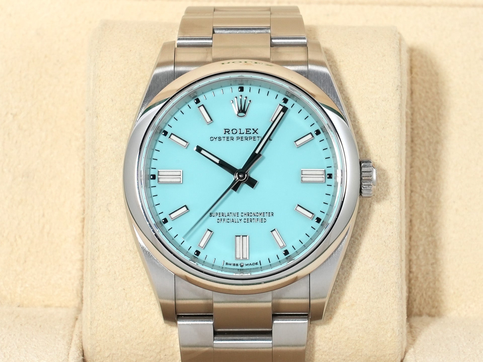 ロレックス オイスターパーペチュアル36 Ref.126000 ステンレススチール ターコイズ文字盤 中古 zzx2y9cd