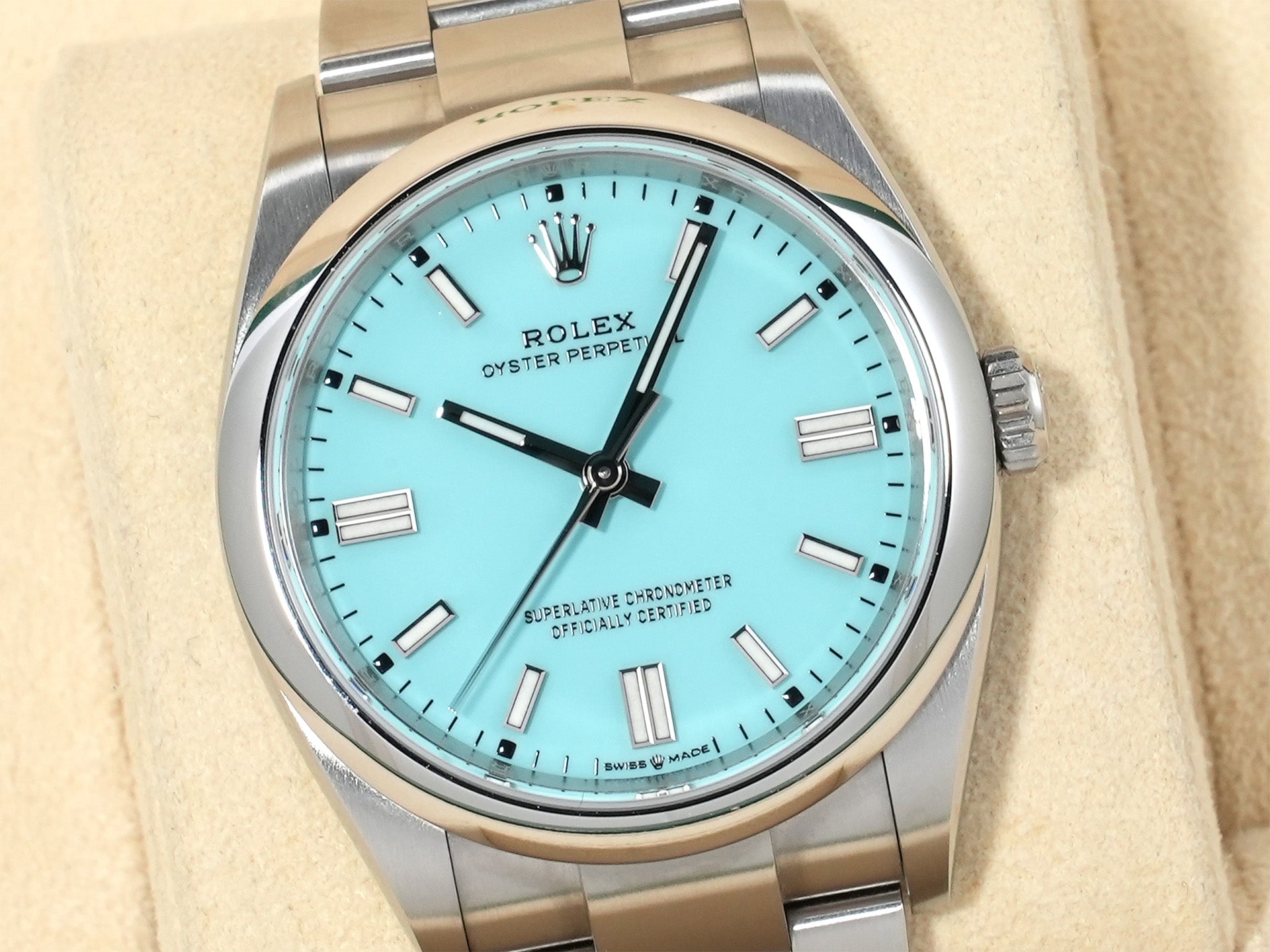 ロレックス オイスターパーペチュアル36 Ref.126000 ステンレススチール ターコイズ文字盤 中古 zzx2y9cd