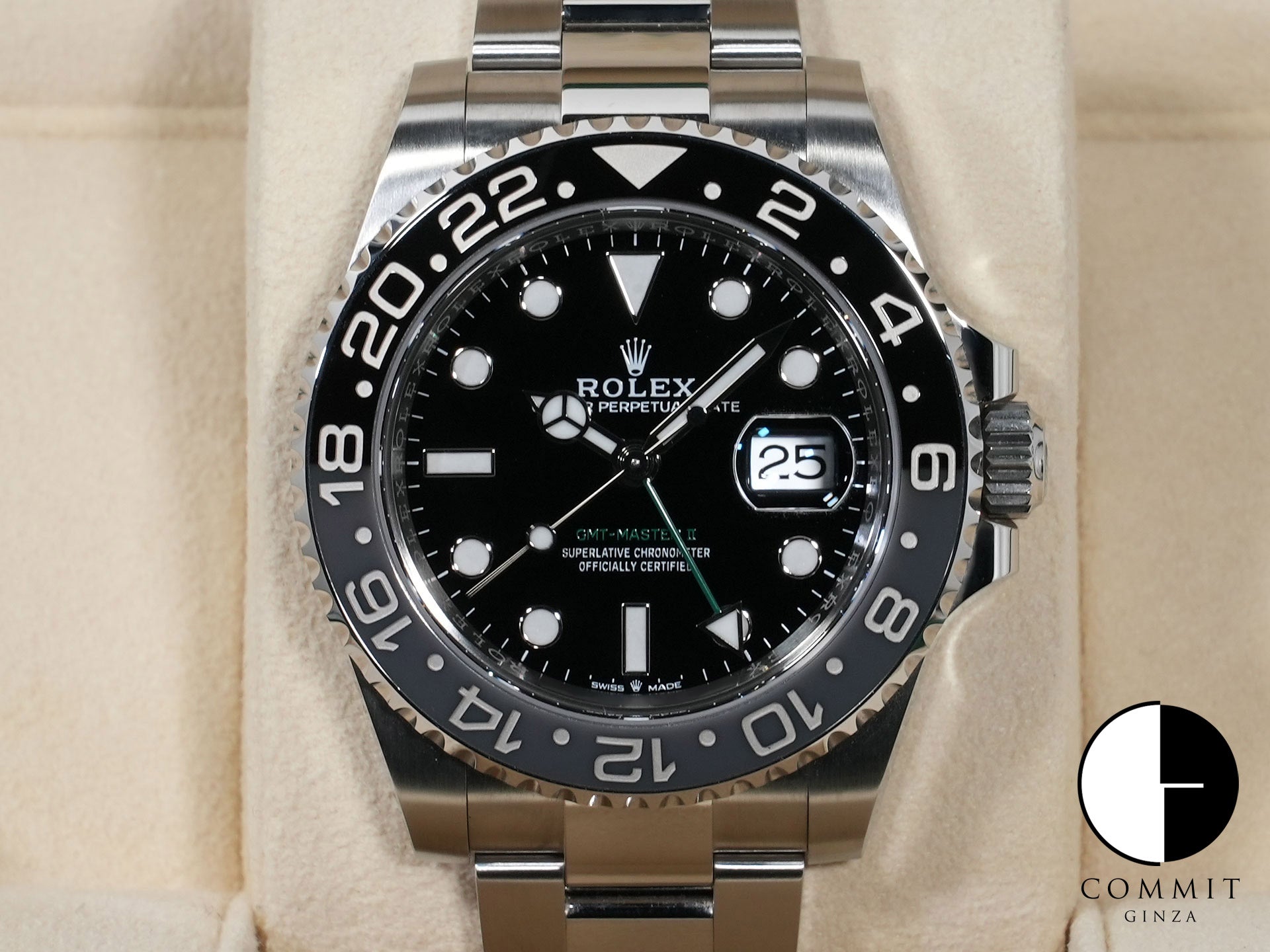 ロレックス GMTマスターII Ref.126710GRNR ステンレススチール ブラック文字盤 オイスターブレスレット 中古 m2xzs98x