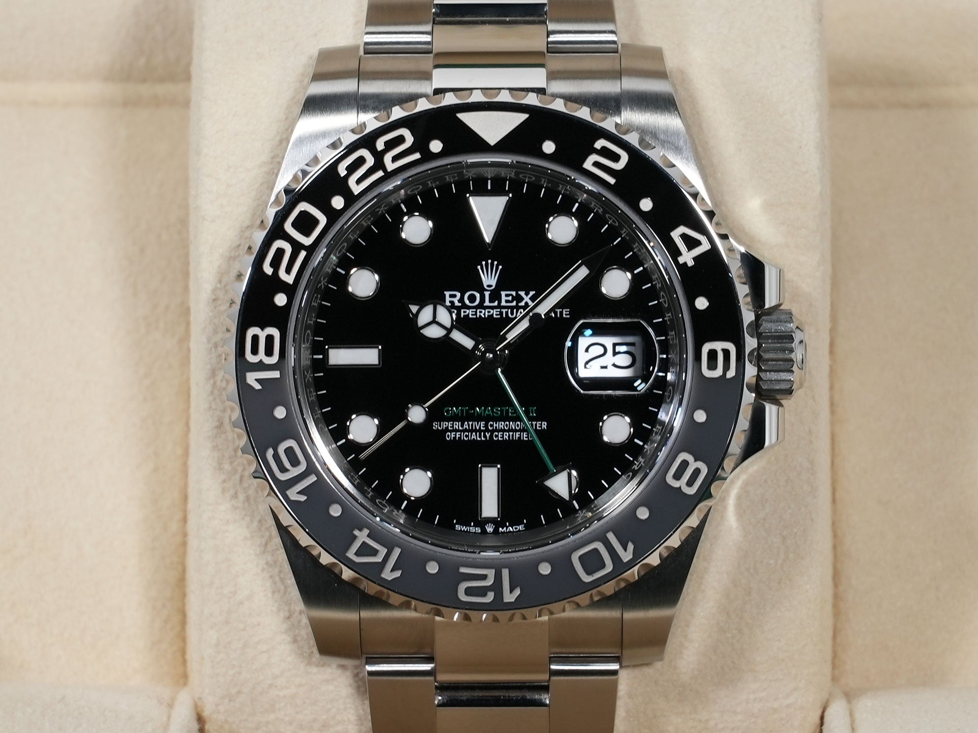 ロレックス GMTマスターII Ref.126710GRNR ステンレススチール ブラック文字盤 オイスターブレスレット 中古 m2xzs98x