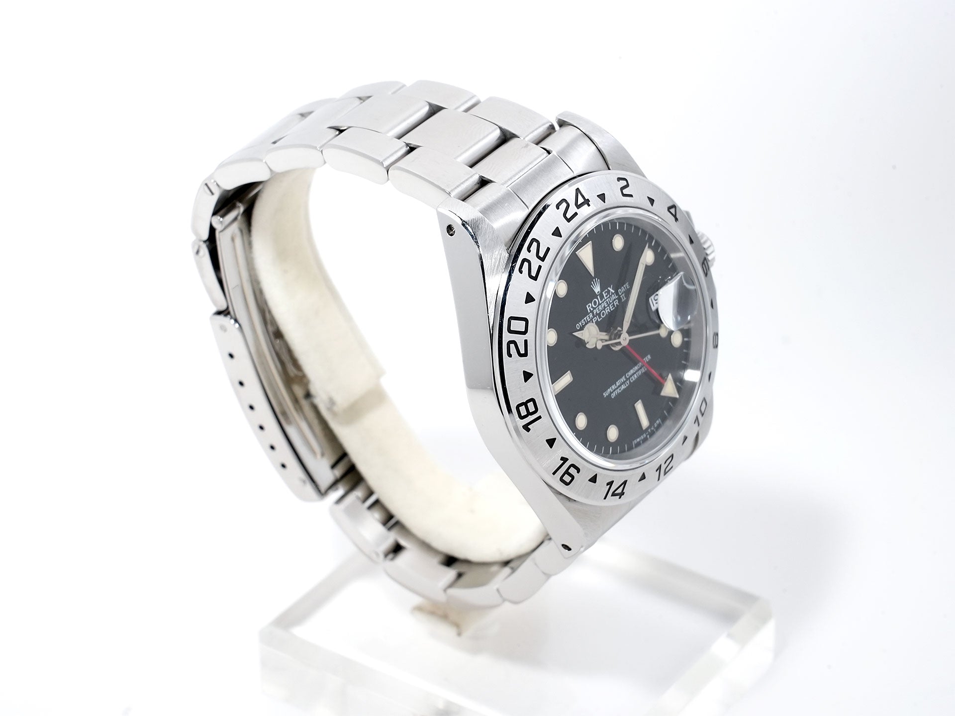 Rolex Explorer II Ref. 16570 Stainless Steel Black Dial Oyster Bracelet Used 88thwwtj