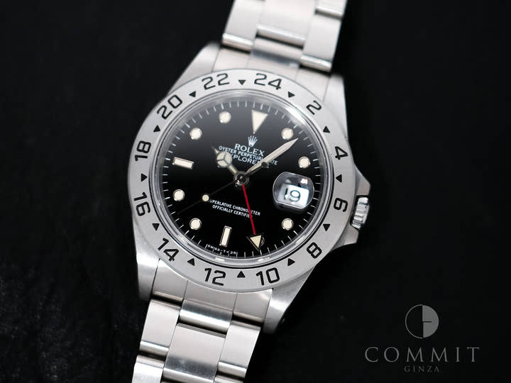 Rolex Explorer II Ref. 16570 Stainless Steel Black Dial Oyster Bracelet Used 88thwwtj