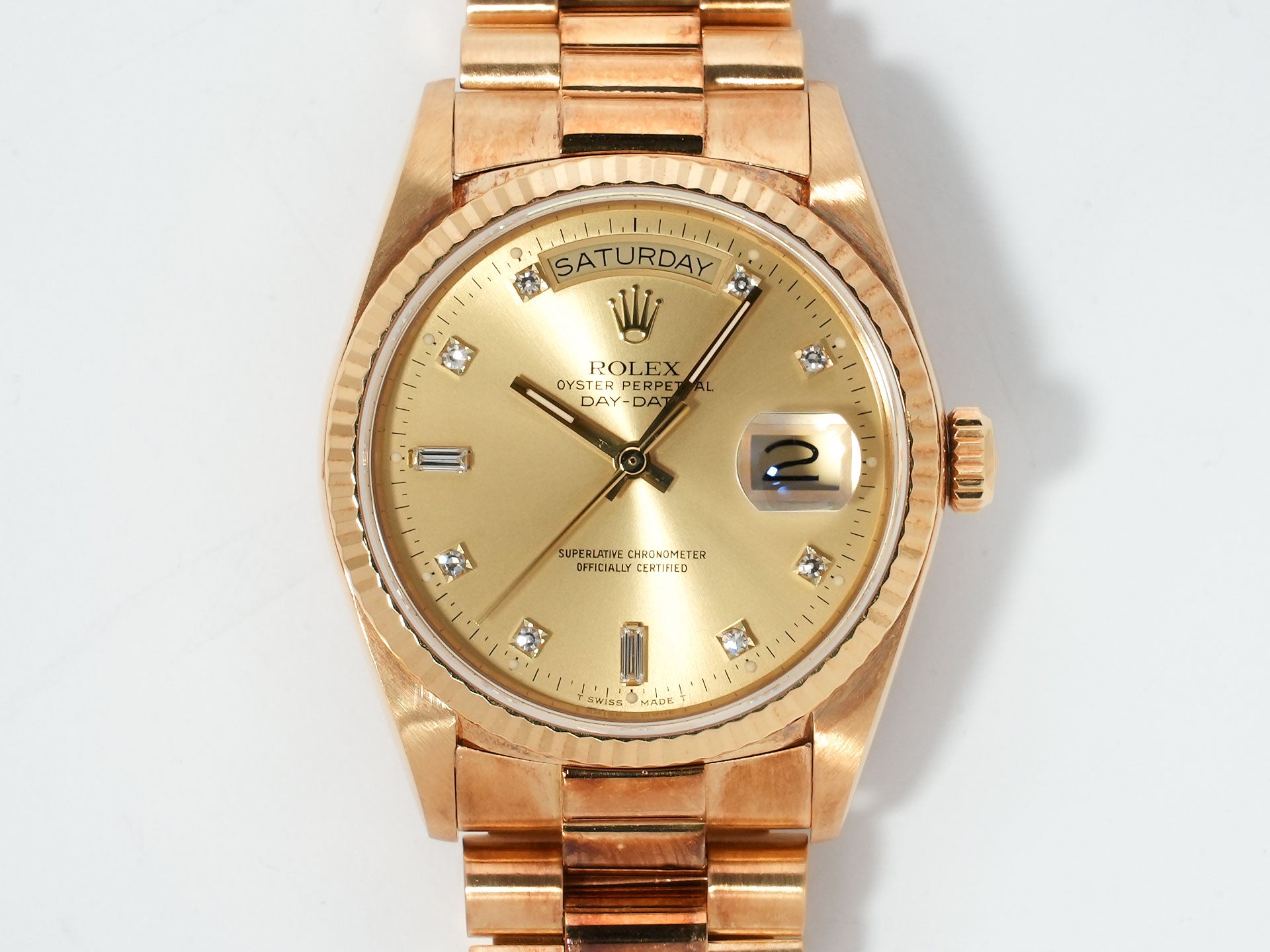 ロレックス デイデイト36 Ref.18038A イエローゴールド シャンパン文字盤 中古 v4bw5ewp