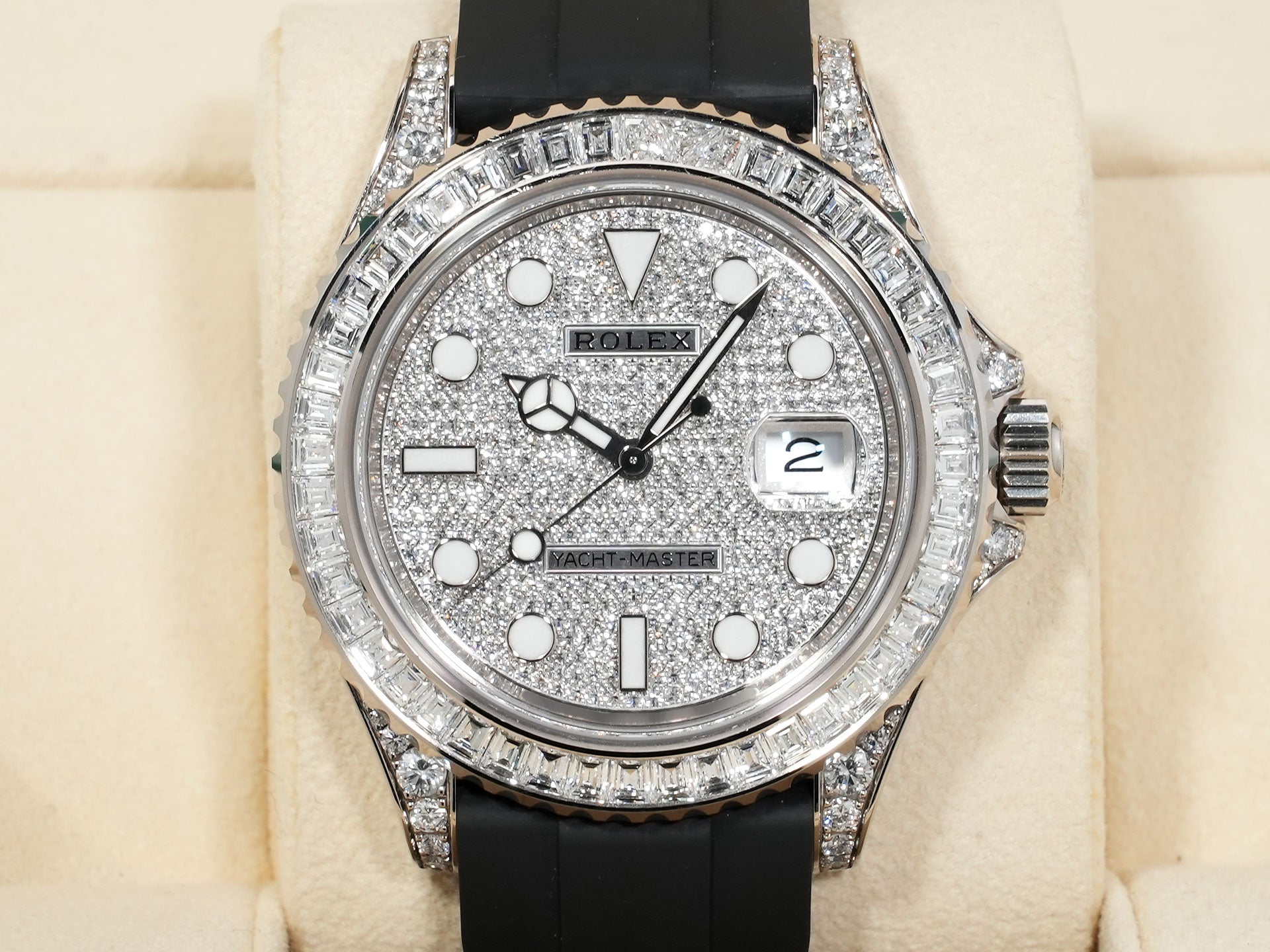 ロレックス ヨットマスター42 Ref.226679TBR ホワイトゴールド パヴェダイヤ文字盤 中古 vv42po9v