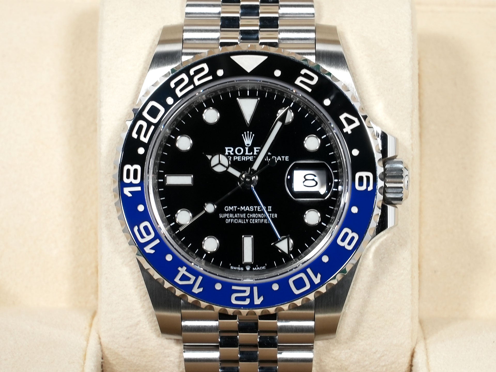 ロレックス GMTマスターII Ref.126710BLNR ステンレススチール ブラック文字盤 ジュビリーブレスレット 美中古 rodrxbxg
