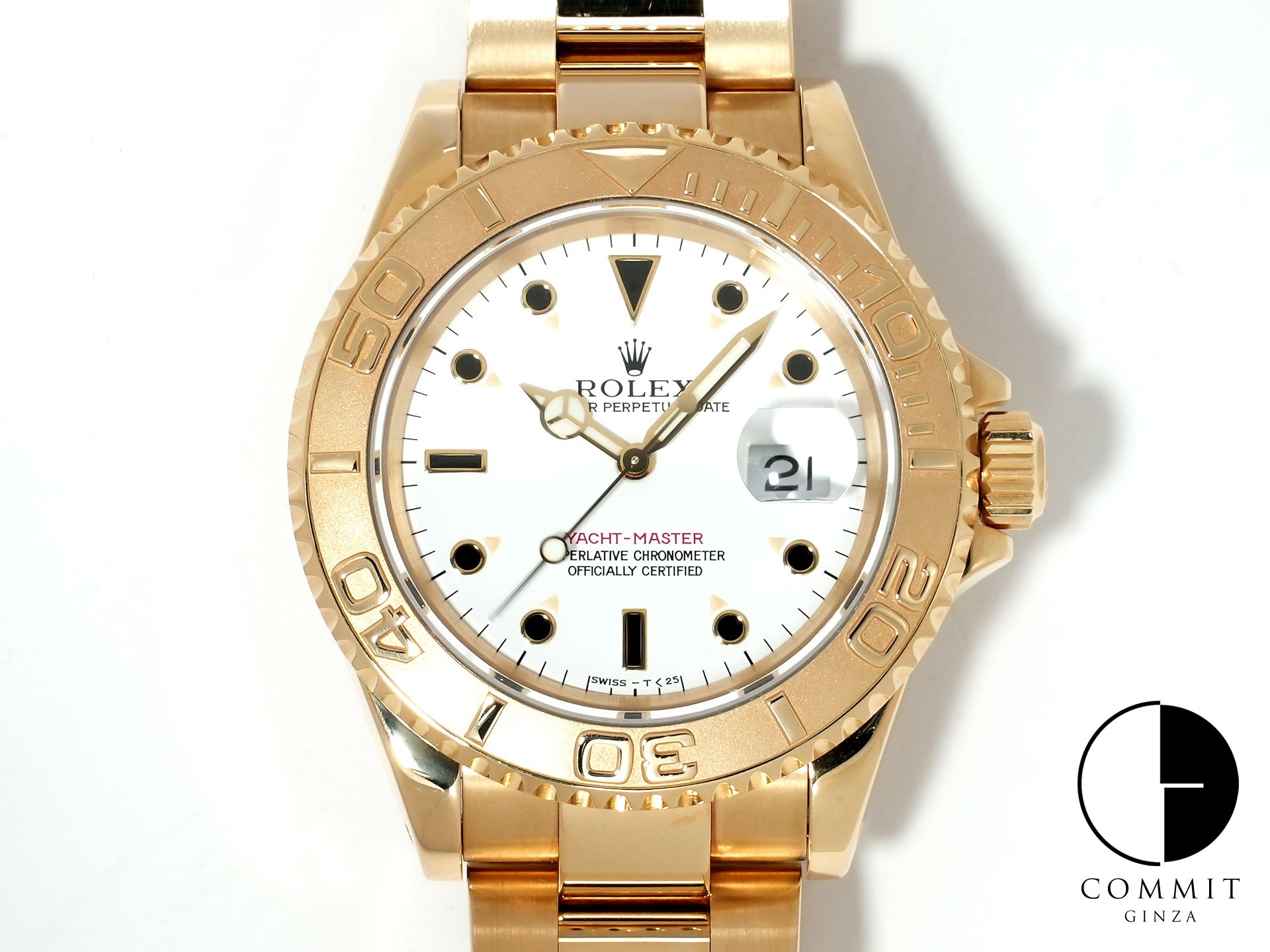 ロレックス ヨットマスター40 Ref.16628 イエローゴールド ホワイト文字盤 美中古 d4umj3zd