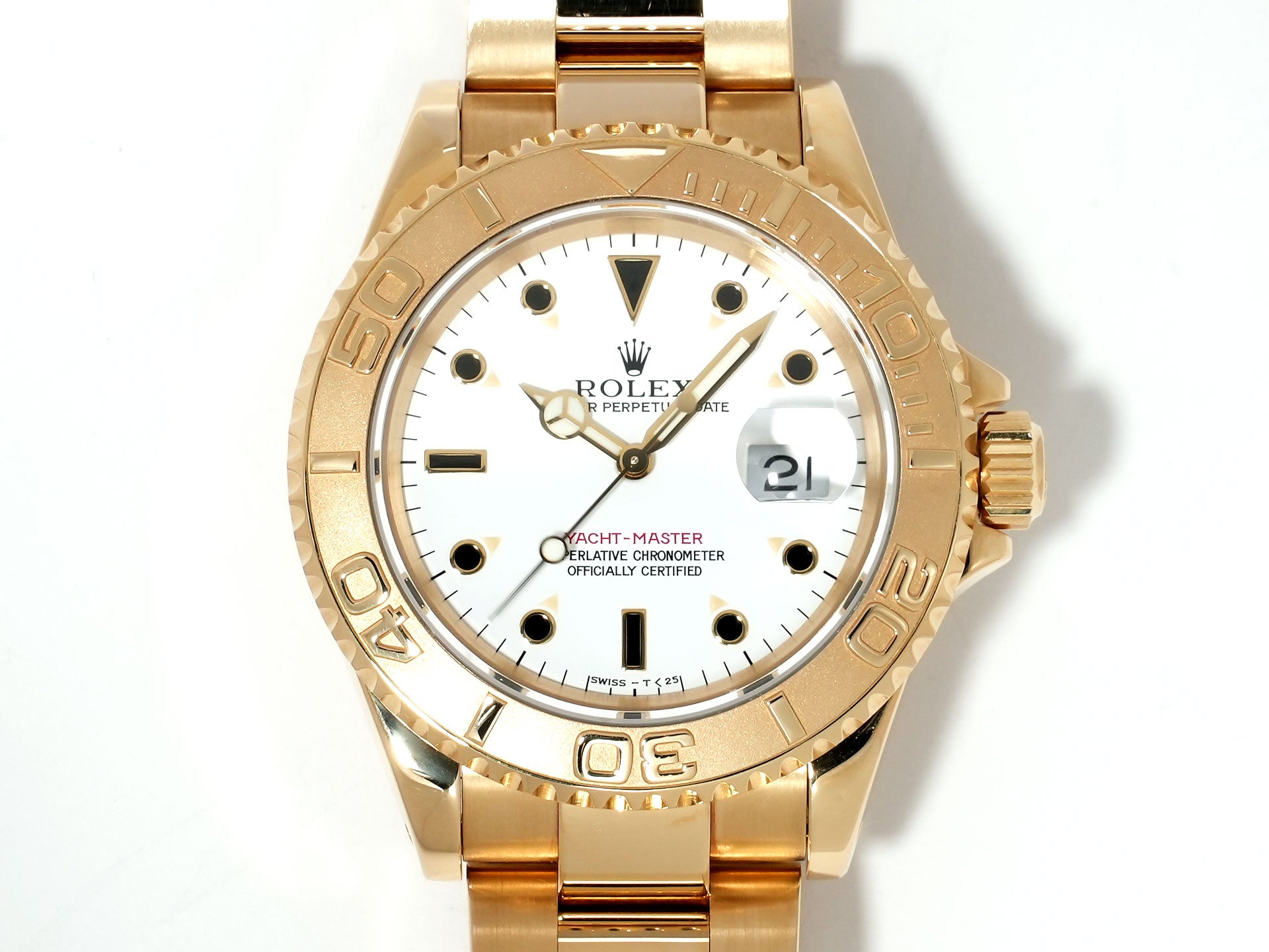ロレックス ヨットマスター40 Ref.16628 イエローゴールド ホワイト文字盤 美中古 d4umj3zd
