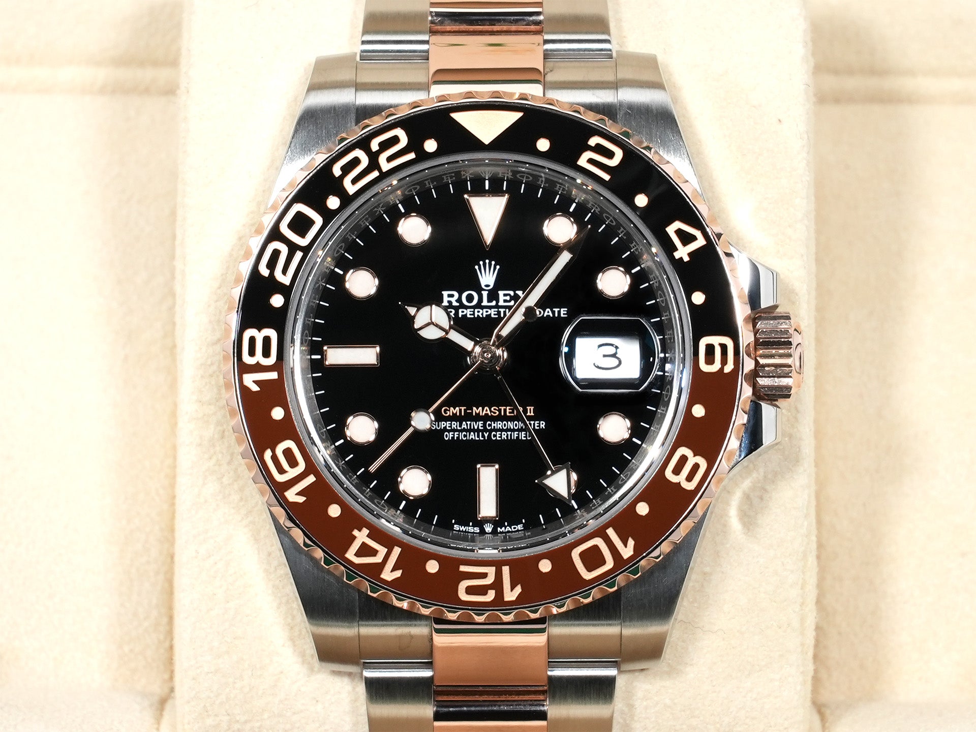 ロレックス GMTマスターII Ref.126711CHNR ステンレススチール/エバーローズゴールド ブラック文字盤 オイスターブレスレット 美品 jsouk4ti