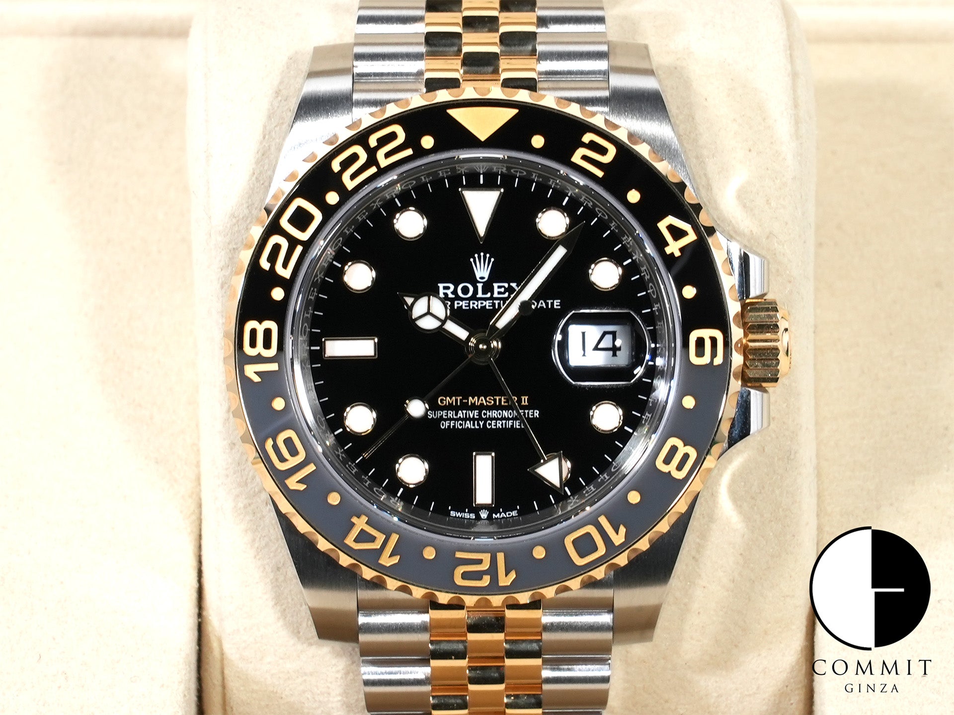 ロレックス GMTマスターII Ref.126713GRNR ステンレススチール/イエローゴールド ブラック文字盤 ジュビリーブレスレット 美品 3jtqszkz