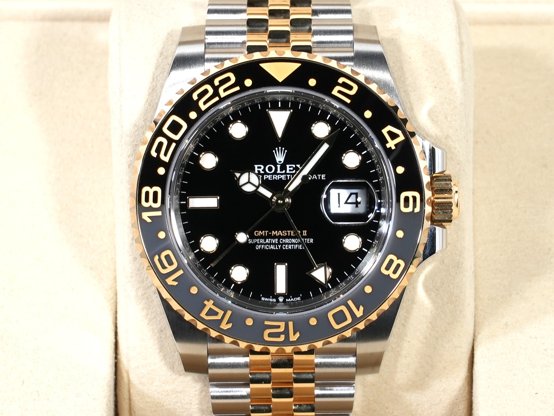 ロレックス GMTマスターII Ref.126713GRNR ステンレススチール/イエローゴールド ブラック文字盤 ジュビリーブレスレット 美品 3jtqszkz